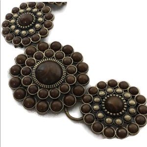 Chico's Accessories - Vintage! Chicos brass and brown flower chain belt Chico's Accessories - Vintage! Chicos brass and brown flower chain belt